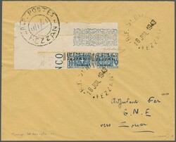 French Occupation of Fezzan 1943 (July 18): Envelope bearing 1943 ...