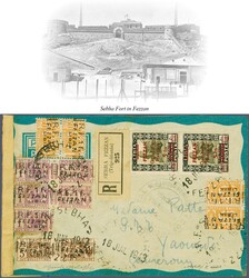 French Occupation of Fezzan 1943 (July 18): Registered envelope ...