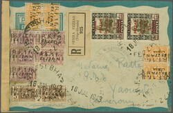 French Occupation of Fezzan 1943 (July 18): Registered envelope ...