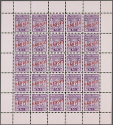 1944: Gemeindemarken der Ersten Auflage gez. 11½ mit grossen ...