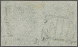 Lithographed by Bradbury Wilkinson 1890/94: 4 a. grey, Imperforate on ...