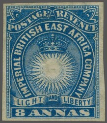 Lithographed by Bradbury Wilkinson 1890/94: 8 a. blie, an unused ...