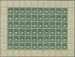 Lithographed by Bradbury Wilkinson 1894: 1 a. blue-green, an unused ...