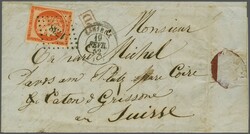 Frankreich 1852 (19. Feb.): Cérès 40 c. orange, farbfr. und ...