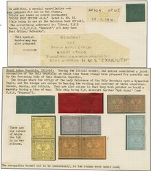 1915/16: Mount Athos, ½ d. dark green, 1 d. red, 2½ d. in two ...