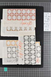 1881: Quetzal Issue, five values 1 c. to 20 c., Frame Plate Proofs ...