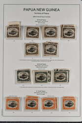 1909/10: Lakatoi 4 d., 6 d. and 1 s. Small “Papua”, mixed wmk., ...