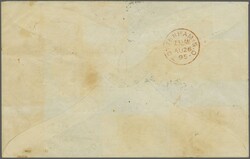 1895: Brunei ½ c. brown, 1 c. lake, 2 c. black (two examples), 3 c. ...