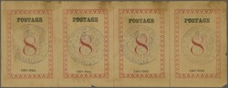 1886: POSTAGE 24½ mm., with Stop after Value only, 8 d. rose, ...
