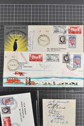 Ross Dependency 1957/61: Group of five envelopes franked with Ross ...