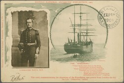 Discovery - Antarctic Expedition 1901: Picture postcard franked with ...