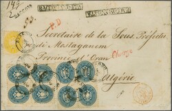 Dalmatien, 1866 (4. April): Doppelgewichtiges eingeschriebenes ...