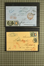 1867/1869 (ca.): Group of covers (5) to foreign destinations, showing ...