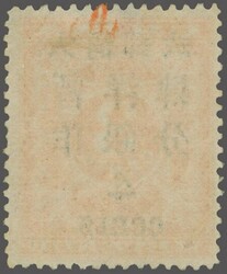 1897: 4 c. on 3 c. red revenue, well centered example of fresh ...