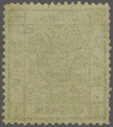1878/83: Large Dragon 1 ca. green on thin pelure paper without gum, ...
