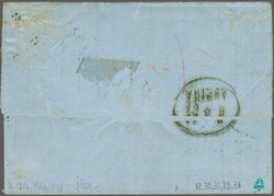 Outgoing to Austria, mail carried on Austrian Lloyd 1865 (Dec 5): ...