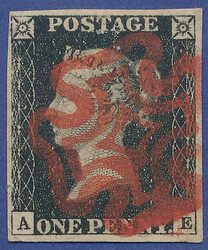 2865100: Great Britain 1840 1d black