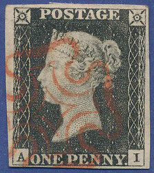 2865100: Great Britain 1840 1d black
