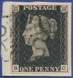 2865100: Great Britain 1840 1d black