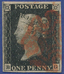 2865100: Great Britain 1840 1d black