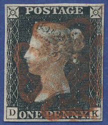 2865100: Great Britain 1840 1d black
