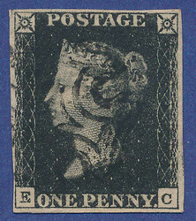 2865100: Great Britain 1840 1d black