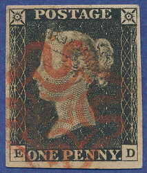2865100: Great Britain 1840 1d black