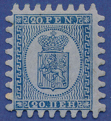 2530015: Finland 1860 Coat of arms rouletted