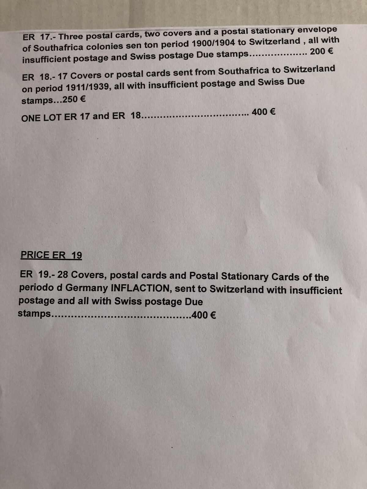 BRITISH SOUTH AFRICA & GERMAN INFLATION PERIOD ca. 1900-1930 ...