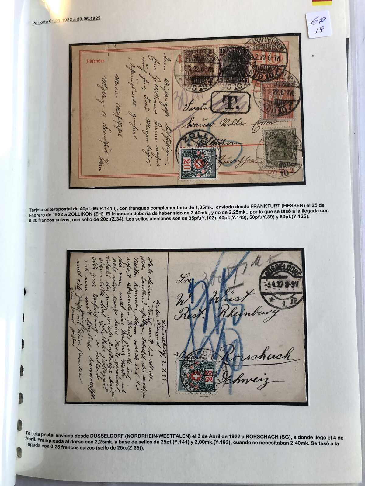 Image 2 for lot number 365 for Postiljonen 246. Int. Briefmarken Auktion