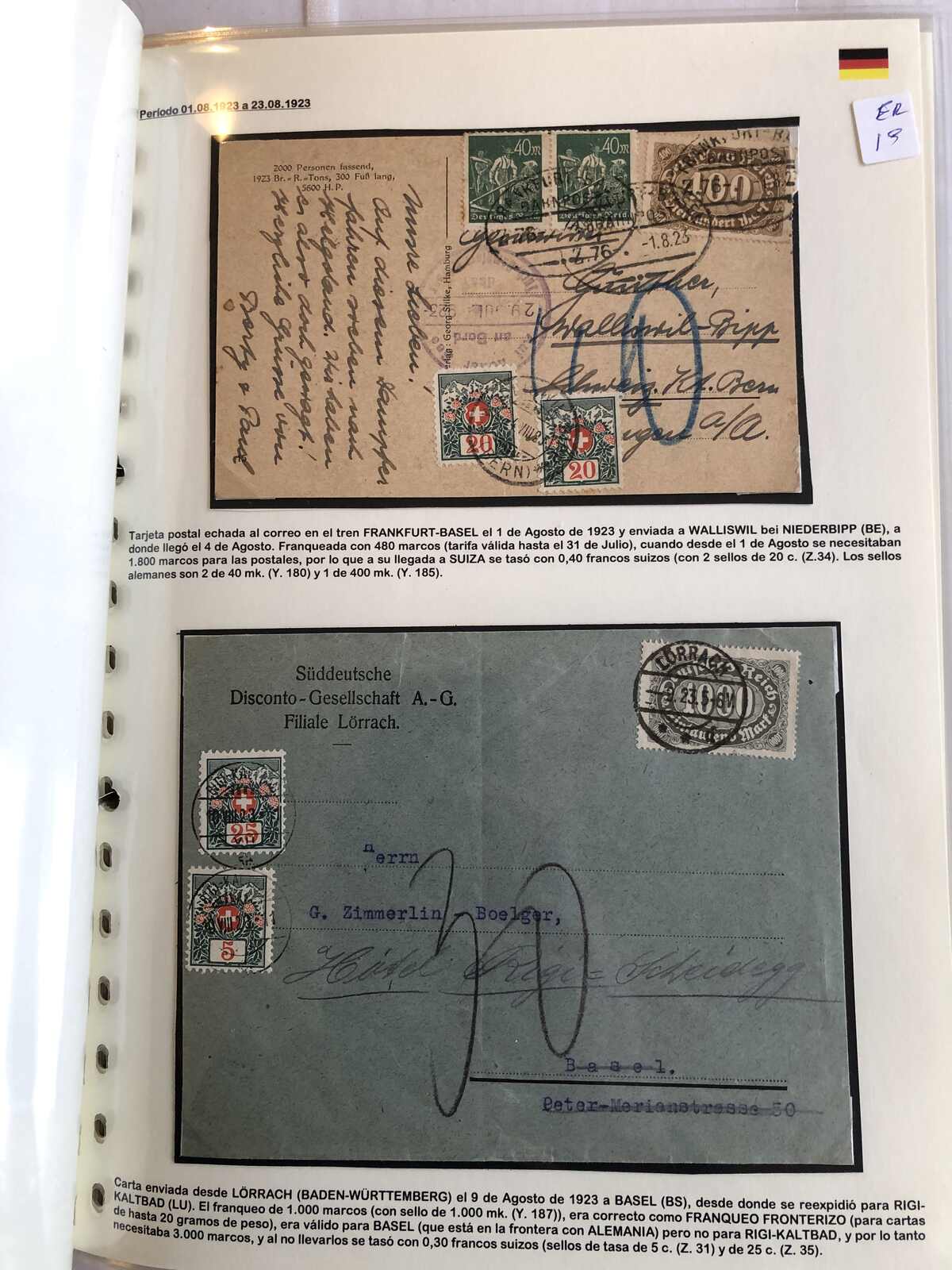 Image 4 for lot number 365 for Postiljonen 246. Int. Briefmarken Auktion