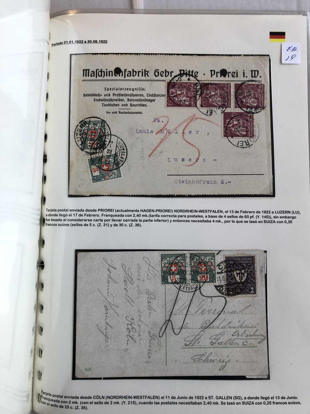 Image 13 for lot number 365 for Postiljonen 246. Int. Briefmarken Auktion