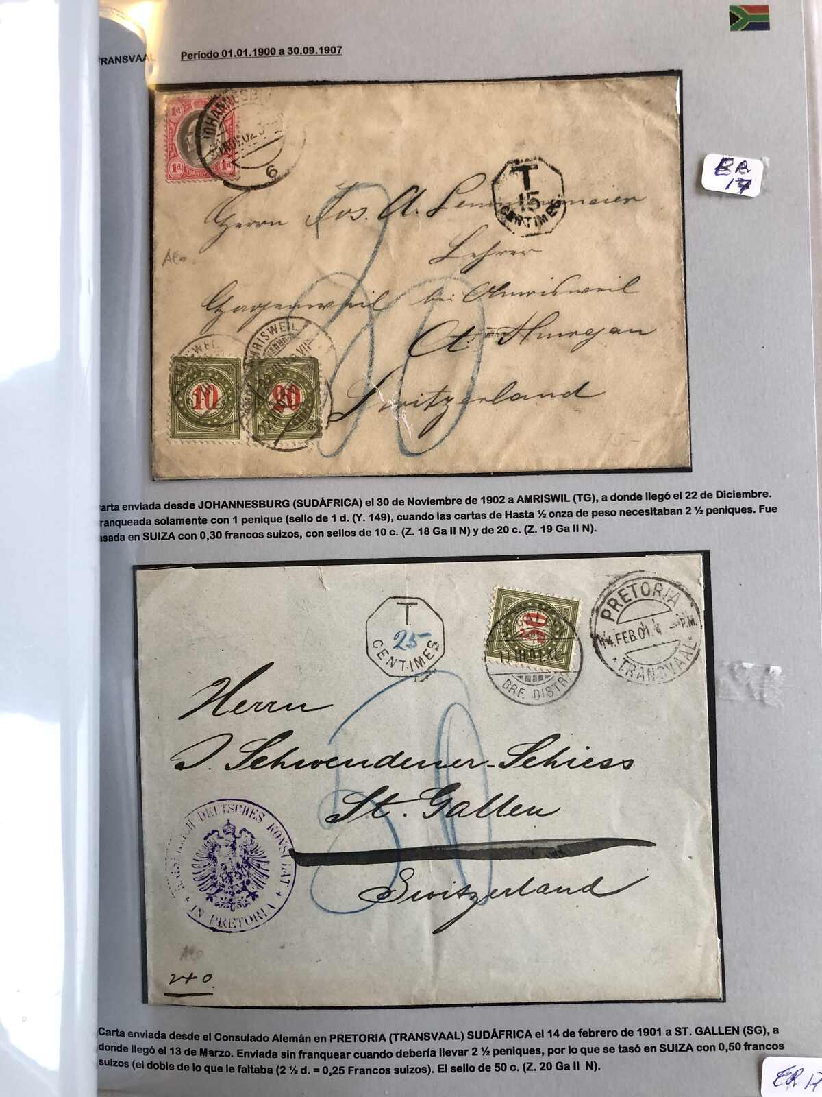 Image 17 for lot number 365 for Postiljonen 246. Int. Briefmarken Auktion