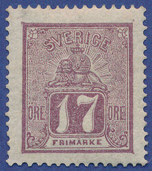A very beautiful 17 öre reddish lilac with no visible trace of hinge ...