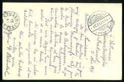 "106" Tjörn, scarce canc. on a 10 aur picture postcard to England, ...