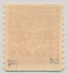 Never hinged copy of 1 kr. Crown and Posthorn with watermark KPV. ...