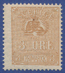 VARIETY "white spot under the lion" on 3 öre greyish orange brown. ...