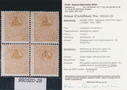 VARIETY "white spot under the lion" on 3 öre greyish orange brown. ...