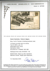 An interesting illustrated cover sent to Denmark franked with a ...