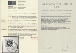 BASEL DOVE on a beautiful piece "BASEL 21 OCT 1846". Two very good ...