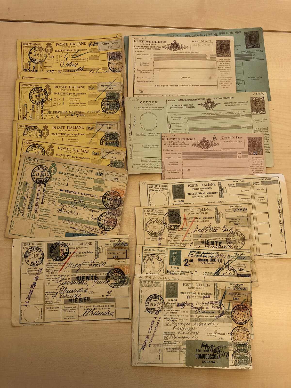 PARCEL POST. Interesting lot with 70 older parcel cards with ...