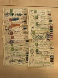PARCEL POST. Interesting lot with 70 older parcel cards with ...