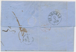 Beautiful cover to London dated "St. Croix 12 May 1859" with ...