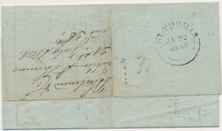Cover from "ST. TOMAS JY.22 1848" to Martinique by British Packet ...