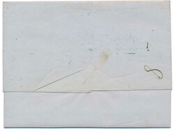 Scarce box "via Mecklenburg" in blue colour on a beautiful cover from ...