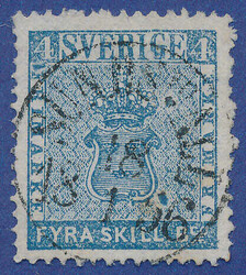 Interesting plate flaws on a very beautiful 4 Sk. Bco blue with dense ...