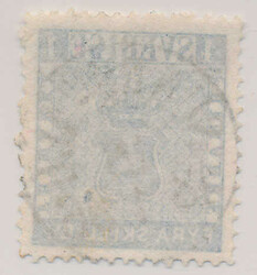 Interesting plate flaws on a very beautiful 4 Sk. Bco blue with dense ...