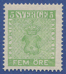 A very fresh never hinged 5 öre light yellow green. F=7.500. Cert. ...