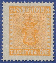 Never hinged copy of 24 öre reddish orange. F=9.500. Cert. ...