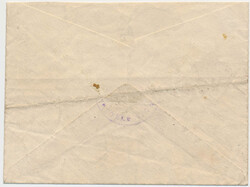Small official cover franked with 5, 15 and 20 pf. "FLENSBURG 10.6 ...